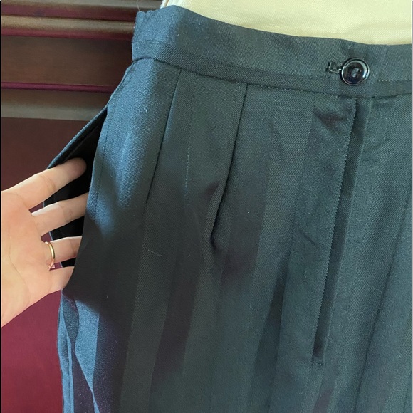 Vintage 2-pc double breasted Black Suit Size 6 - Picture 11 of 16